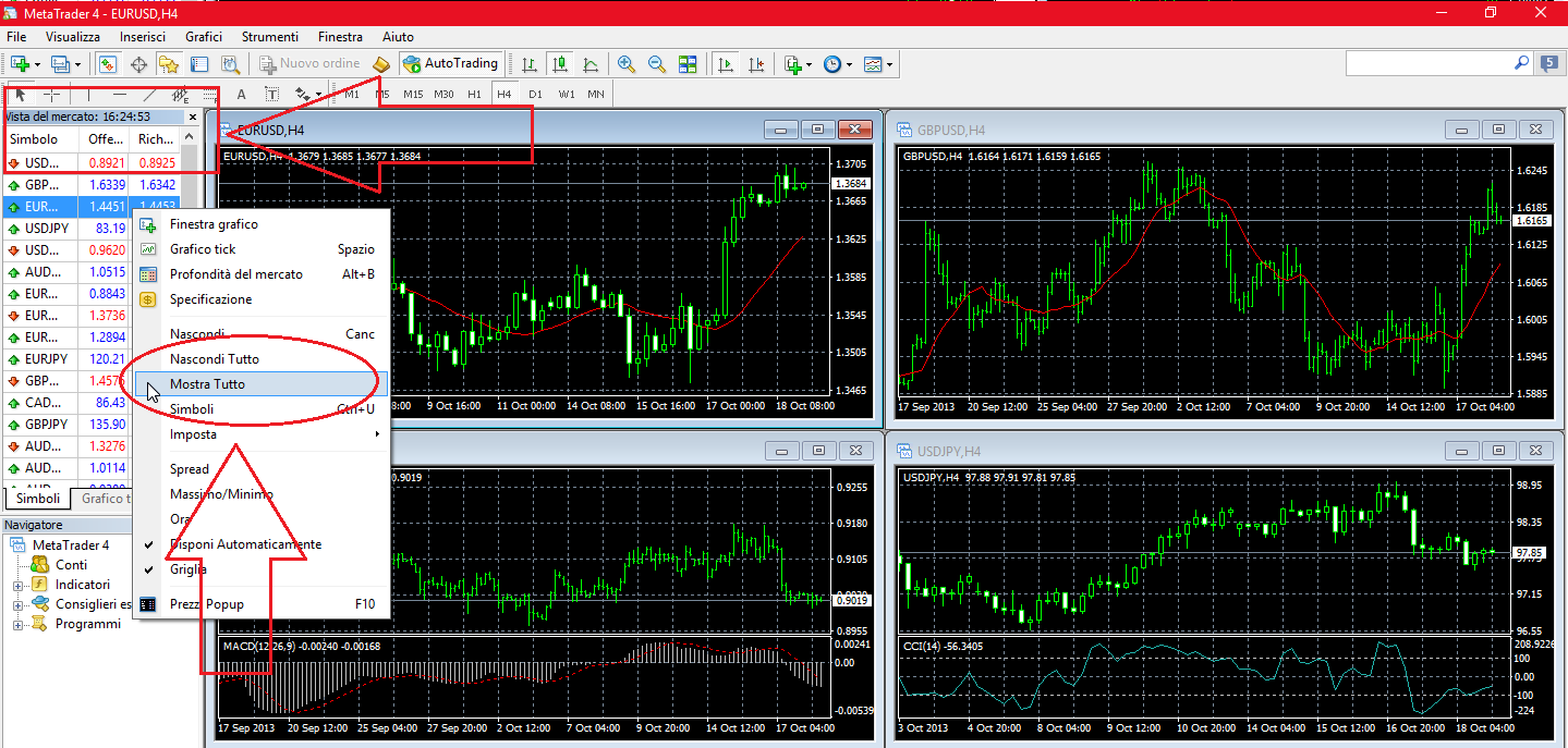 Metatrader 4 guida