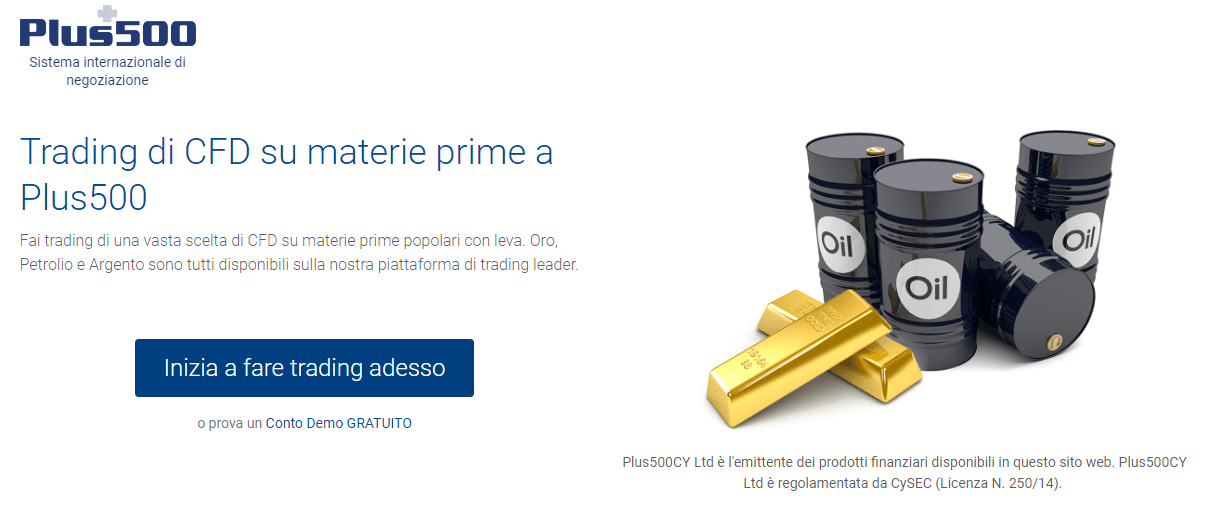 plus500-materie prima