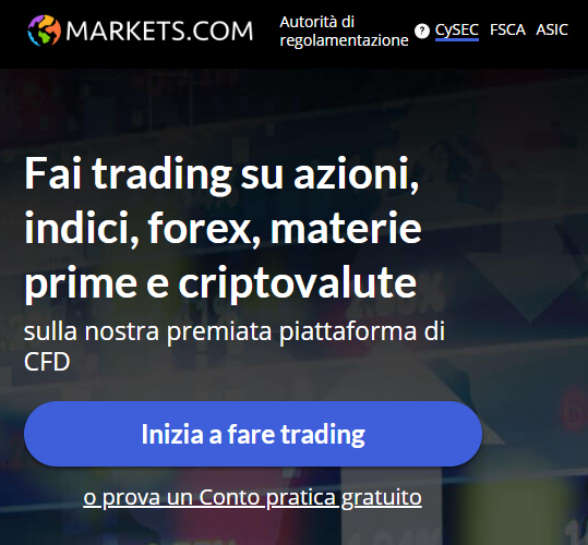 Markets.com asset disponibili